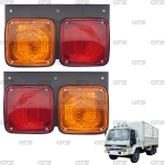 ชุด ไฟท้าย ข้างซ้าย+ขวา 2 ชิ้น สีแดง,ส้ม สำหรับ Isuzu JCM Rocky FSR FTR 175 195 Truck ปี 1984-1995